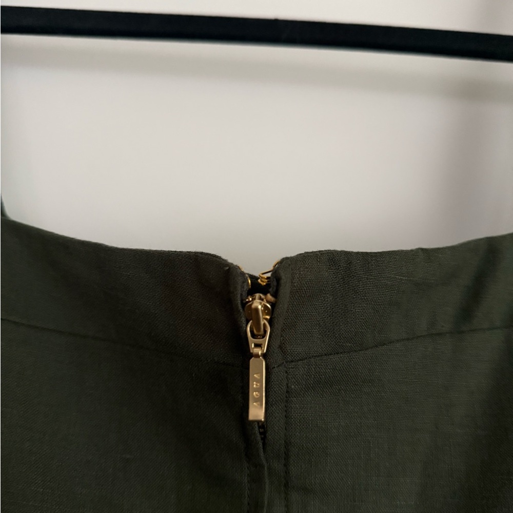 Agua by Agua Bendita Hierbabuena Gardenia Embroidered Mini Dress Forest Green - Picture 7 of 11
